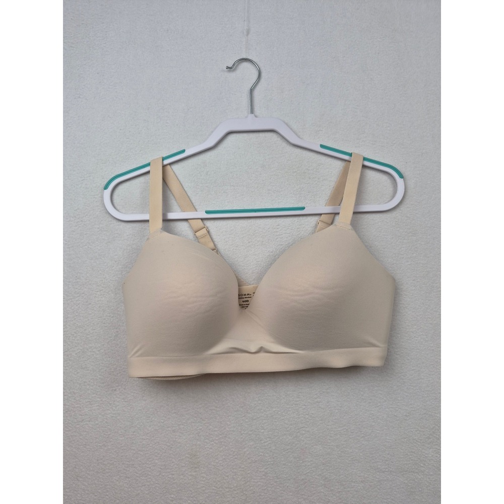 Soma Enbliss Wireless Bra 40D Beige‎ Nude Seamless Adjustable 79984
